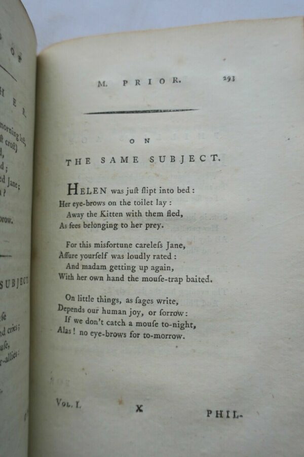 Matthew Prior, Esq The Poetical Works of Matthew Prior  1779 – Image 8