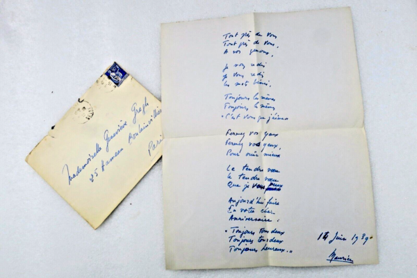 Maurice DRUON lettre autographes signée