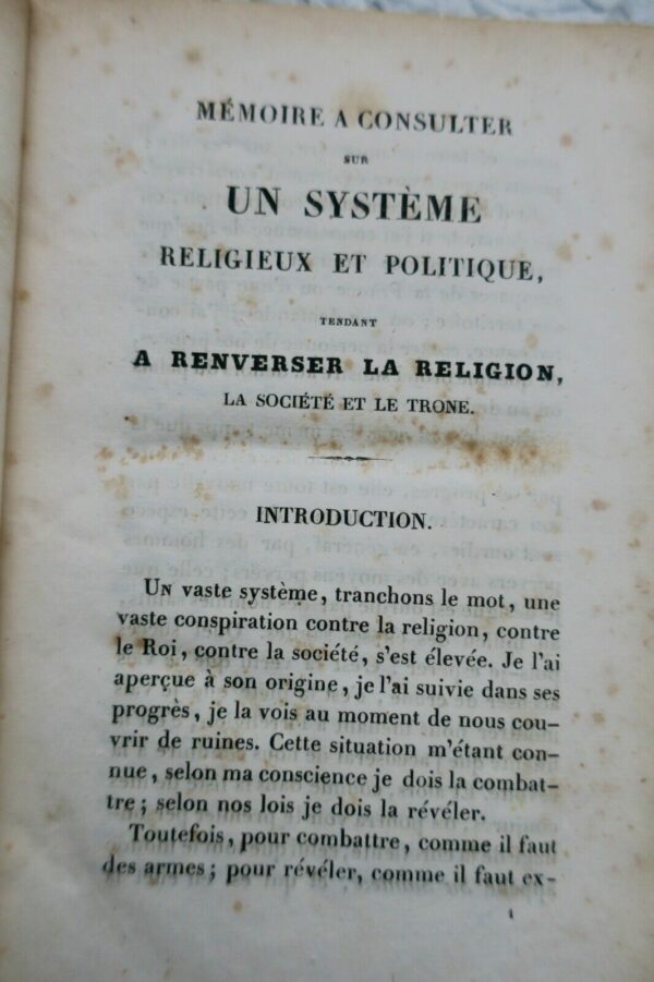 Mémoire à consulter sur un système religieux et politique tendant à renverser la – Image 7