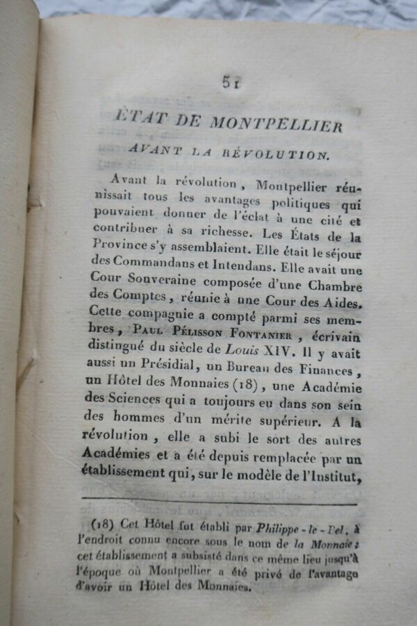 Montpellier NOTICE SUR MONTPELLIER 1818 +.. – Image 7