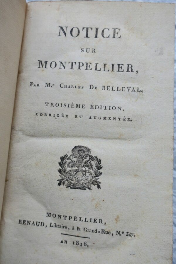 Montpellier NOTICE SUR MONTPELLIER 1818 +.. – Image 9