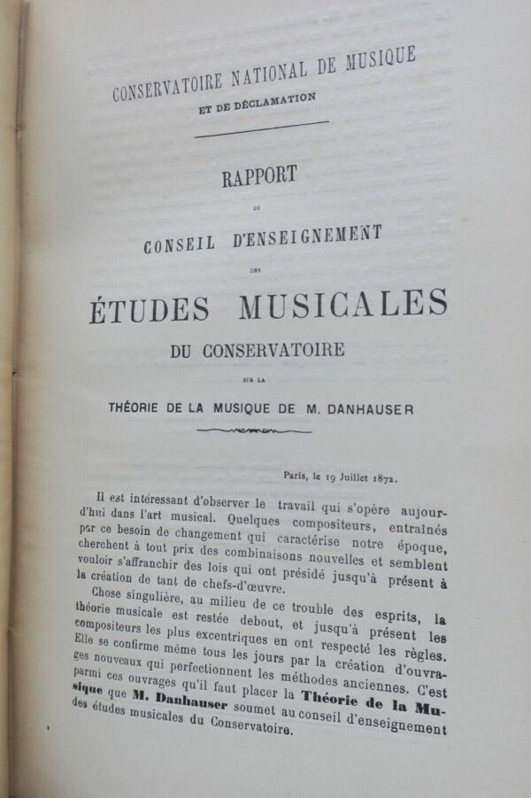 Musique DANHAUSER A. THEORIE DE LA MUSIQUE   1889 – Image 11