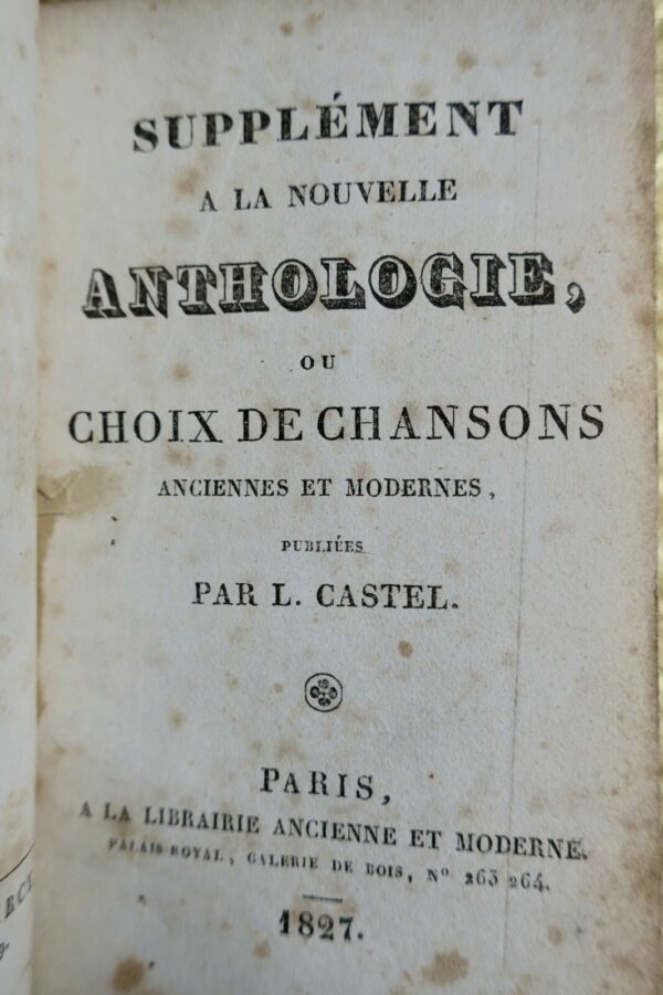 Nouvelle anthologie ou choix de chansons anciennes et modernes 1827 – Image 7