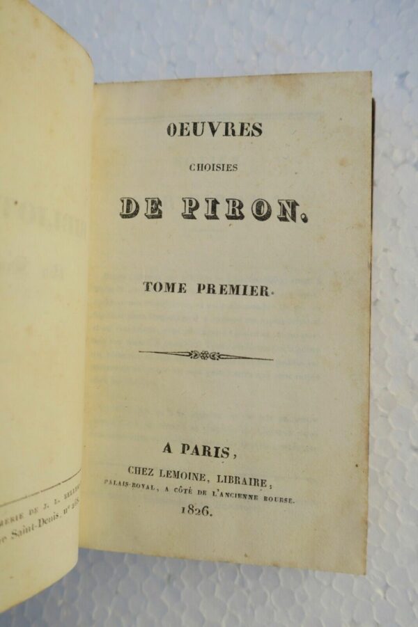 Piron oeuvres choisies de Piron 1826 mini – Image 3