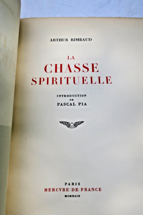 RIMBAUD (Arthur) La chasse spirituelle