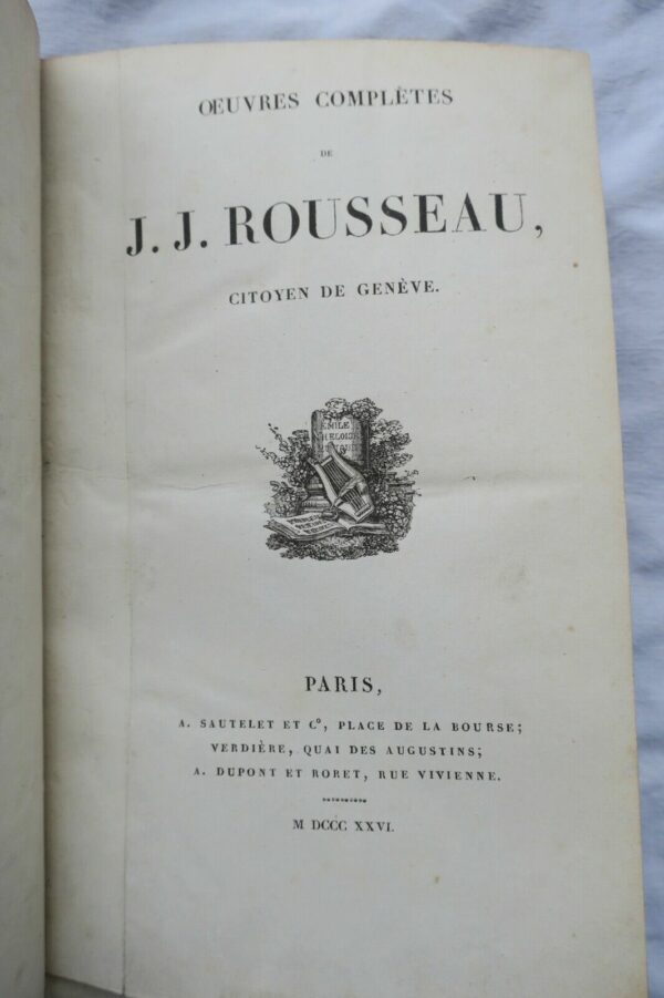 ROUSSEAU Oeuvres complètes  en 2 vol.1826 petite typographie – Image 3