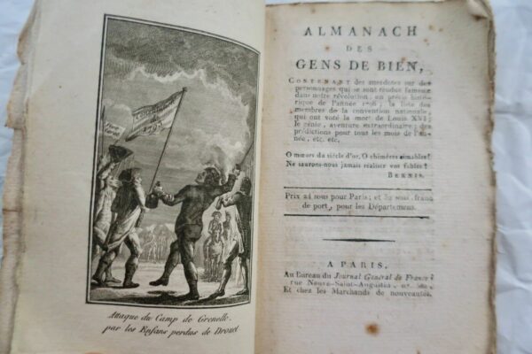 RévolutionAlmanach des gens de bien contenant..anecdotes sur des personnages1796