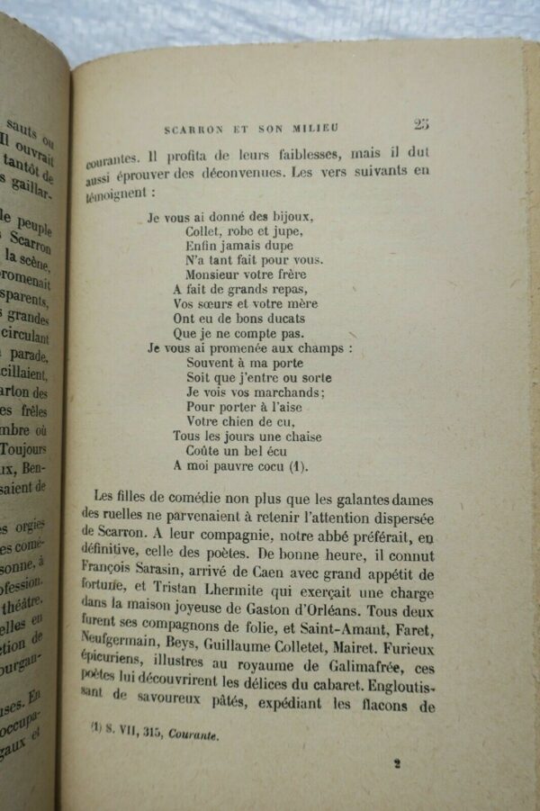 SCARRON  MAGNE (Emile). Scarron et son milieu. Documents inédits 1924 – Image 5