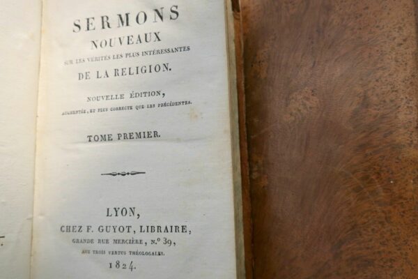 SERMONS NOUVEAUX SUR LES VERITES LES PLUS INTERESSANTES DE LA RELIGION 1824 – Image 3