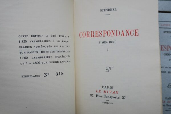 Stendhal LE DIVAN Martineau correspondance – Image 5