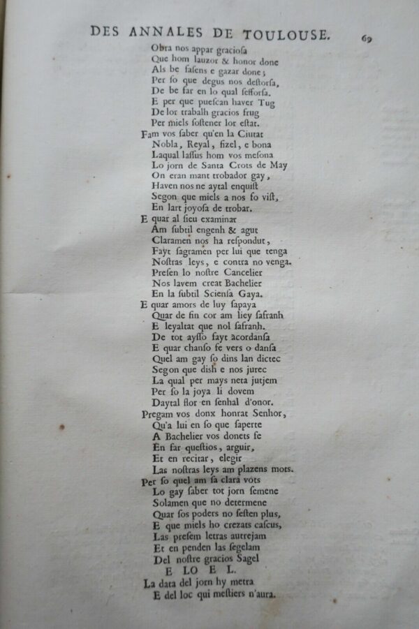 TOULOUSE Annales de la ville de Toulouse depuis la réunion de la Comté 1687 – Image 8