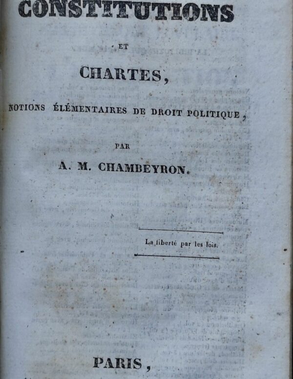 TRAITE D'ECONOMIE SOCIALE,CONSTITUTIONS ET CHARTES,DROIT 1833 – Image 3