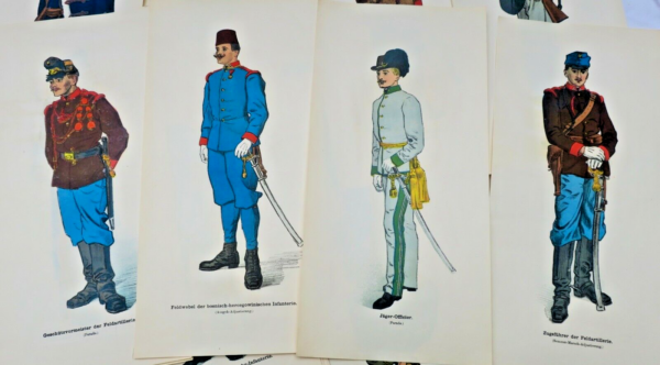 Uniform Adjustierungsblätter k.u.k.oesterr ung.Heeres und Landwehren 29 Lithos