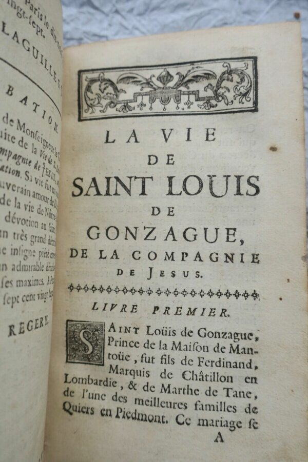 Vie de saint Louis de Gonzague de la compagnie de Jésus 1727 – Image 6