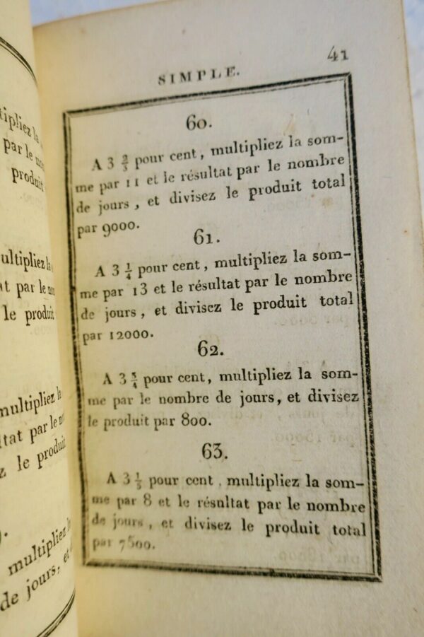 barême des escomptes ou intérêts simple et composés 1805 – Image 6