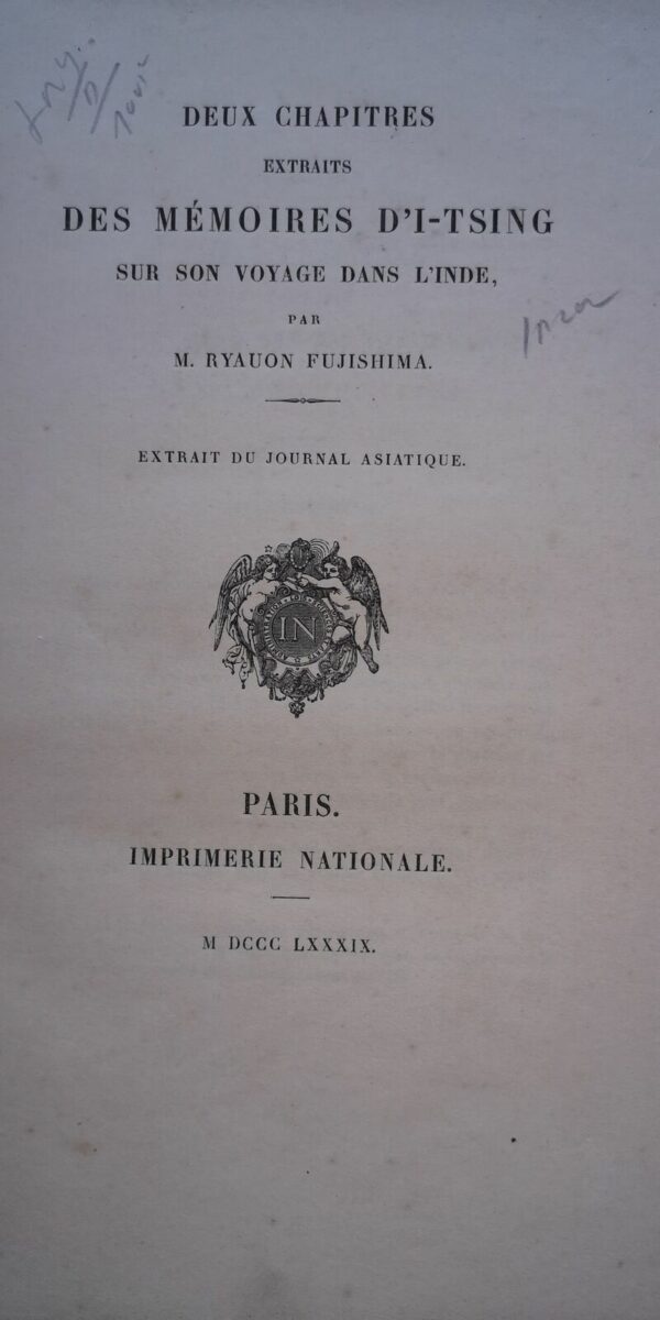 deux chapitres extraits des mémoires d'i-tsing sur son voyage dans l'Inde – Image 3