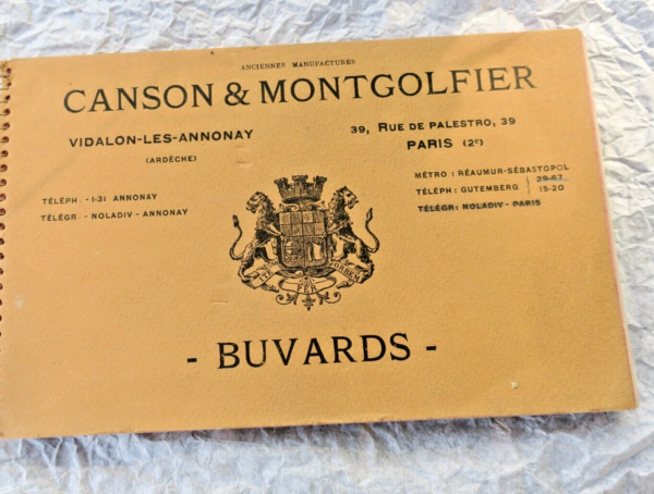 écriture buvards CANSON & MONTGOLFIER