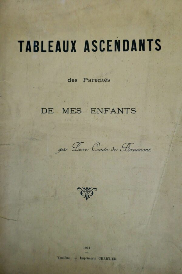 généalogie Gallet de Mondragon et Savary de Lancosme. Tableaux ascendants 1911