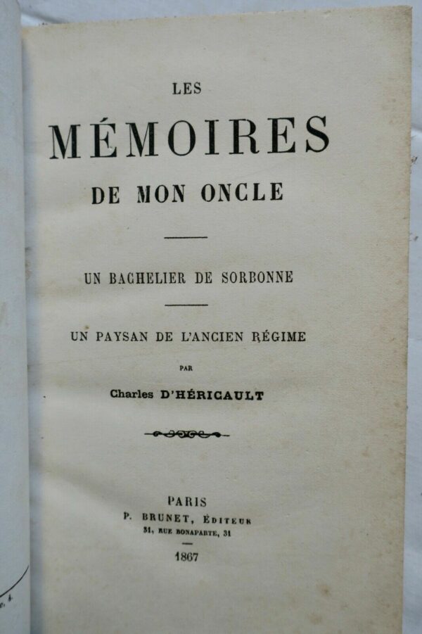 généalogie Héricault les mémoires de mon oncle 1867 – Image 3