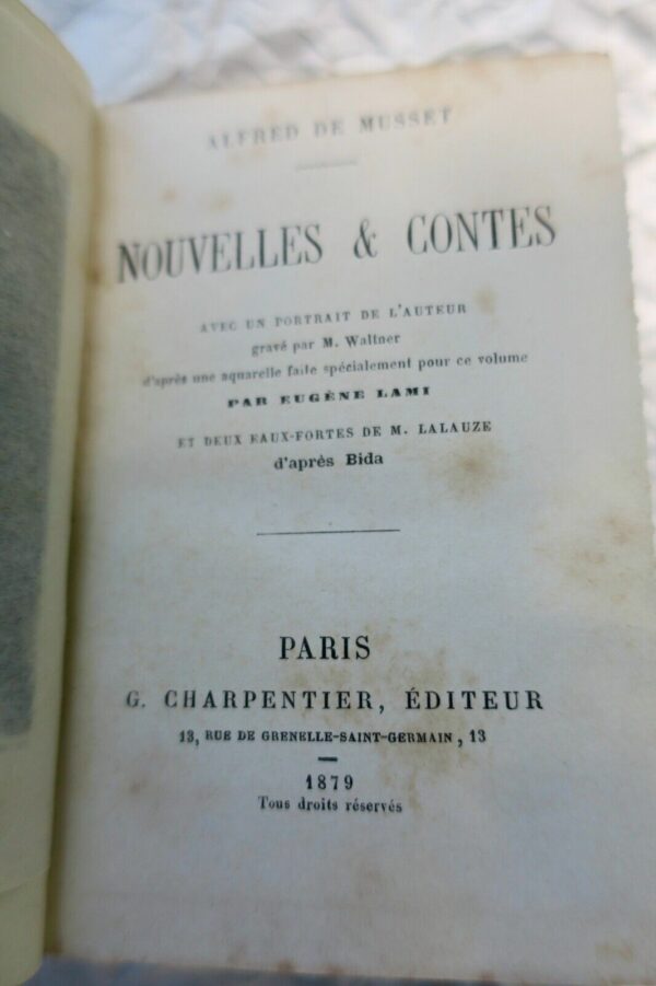 mini.  MUSSET ALFRED NOUVELLES & CONTES – Image 4