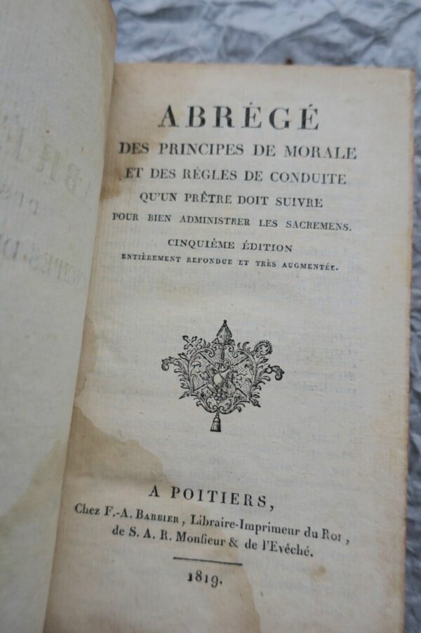 prêtreABREGE DES PRINCIPES DE MORALE ET DES REGLES DE CONDUITE QU'UN PRETRE 1819 – Image 3