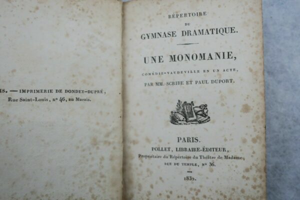 répertoire du gymnase dramatique, monomanie, baron de Trenck, la somnanbule – Image 6